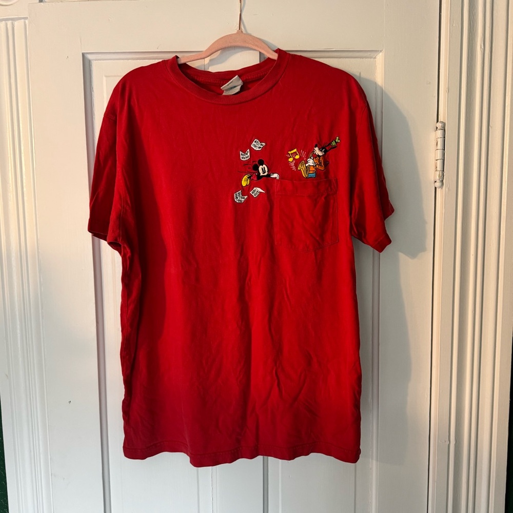 Vintage Disney Mickey Mouse Goofy Embroidered Tee Tshirt